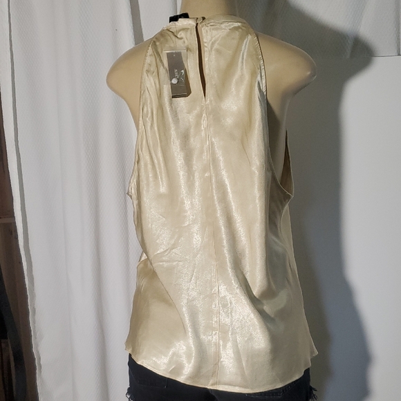 NWT J.Crew Satin Halter High Neckline Elegant Cream Halter Top Size XL - Picture 4 of 9